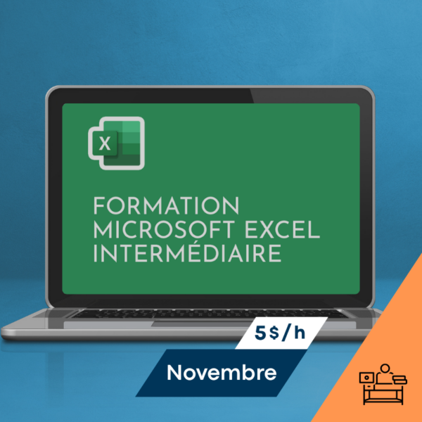 Excel niveau 2 Intermédiaire Novembre 2026