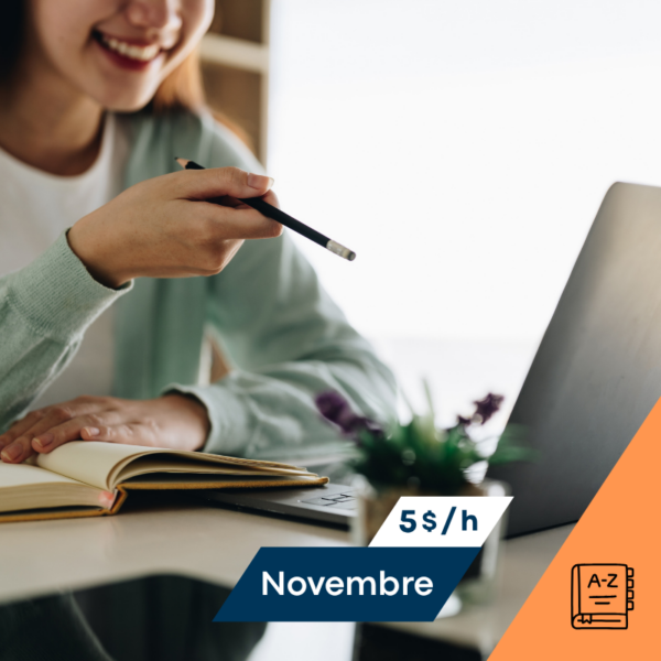 Anglais langue seconde - niveau débutant (SQ) Novembre 2026